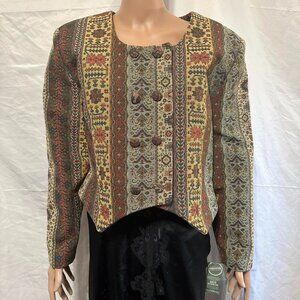 NWT Tapestry structured vintage jacket Le Château Made in Canada size S / 4